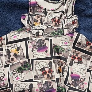 The Children's Place Black and White Graphic Tank Dress